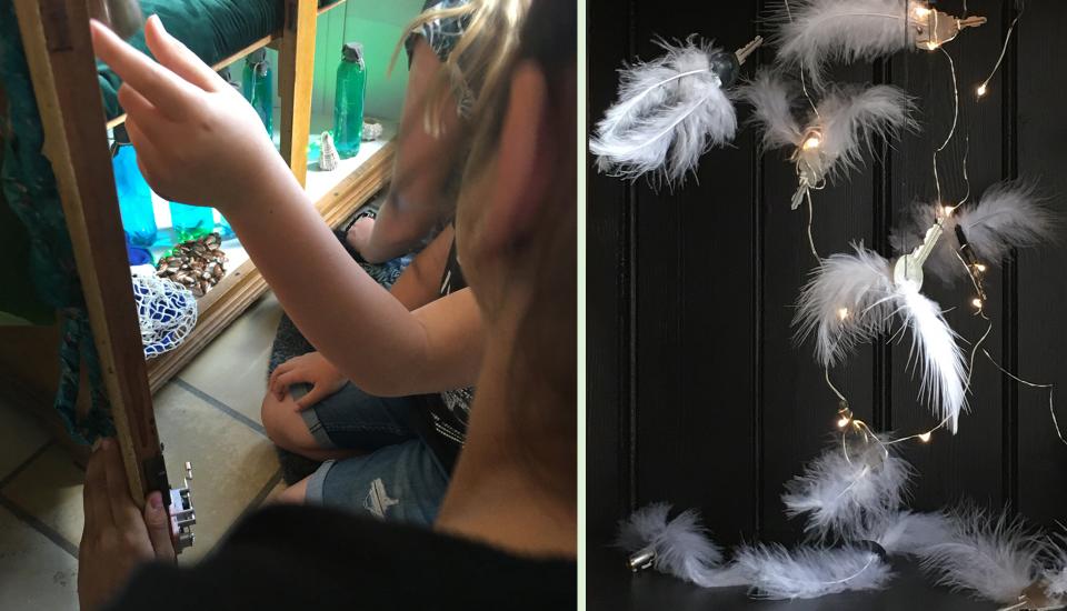 På opdagelse i forundringsskabet - de flyvende nøgler er en reference til Harry Potter